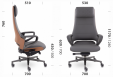 Кресло руководителя EPIK А-001-МВ L171-172 (темно-серый/ коричневый) КОЖА - БИЗНЕС МЕБЕЛЬ УРАЛ производство и поставка мебели, Мебель для дома и офиса, мебель на заказ, Офисная мебель Екатеринбург,изготовление Торгового оборудования