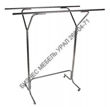 Вешало для одежды напольное с двумя перекладинами 5М-Y02К "Фонтан" (хром)  , 1600Lх1600Hx700Dмм, , - БИЗНЕС МЕБЕЛЬ УРАЛ производство и поставка мебели, Мебель для дома и офиса, мебель на заказ, Офисная мебель Екатеринбург,изготовление Торгового оборудования