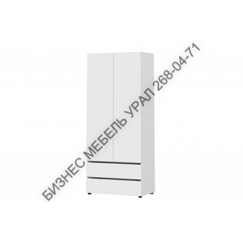 Шкаф двухстворчатый с двумя ящиками Токио Белый текстурный - БИЗНЕС МЕБЕЛЬ УРАЛ производство и поставка мебели, Мебель для дома и офиса, мебель на заказ, Офисная мебель Екатеринбург,изготовление Торгового оборудования